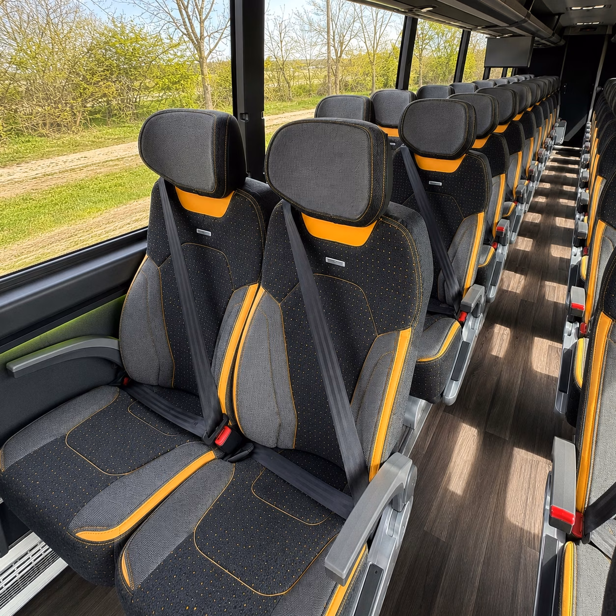 st george charter bus rental interior