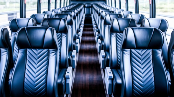st george 50 passenger charter bus inside