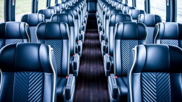 st george 55 passenger charter bus inside