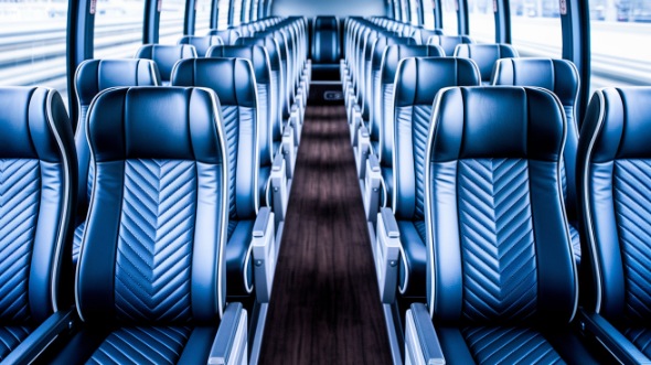 st george 56 passenger charter bus inside